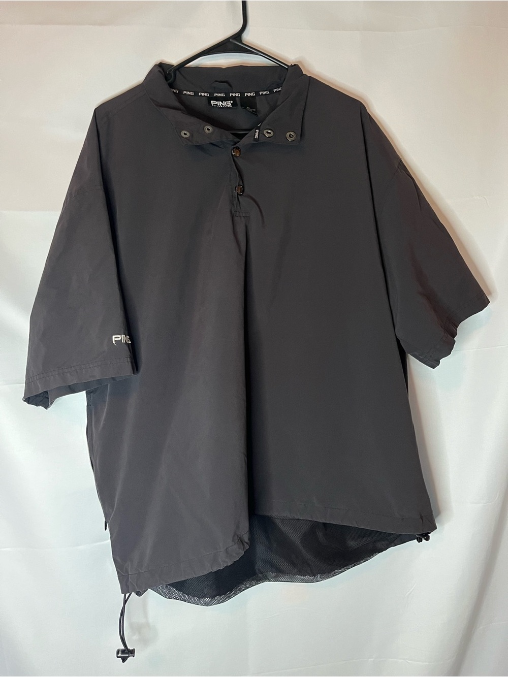 Ping Black Short-Sleeve Windbreaker Golf Jacket
